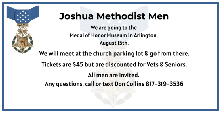 Joshua Methodist Men Field Trip