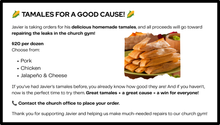 Tamales for a Good Cause